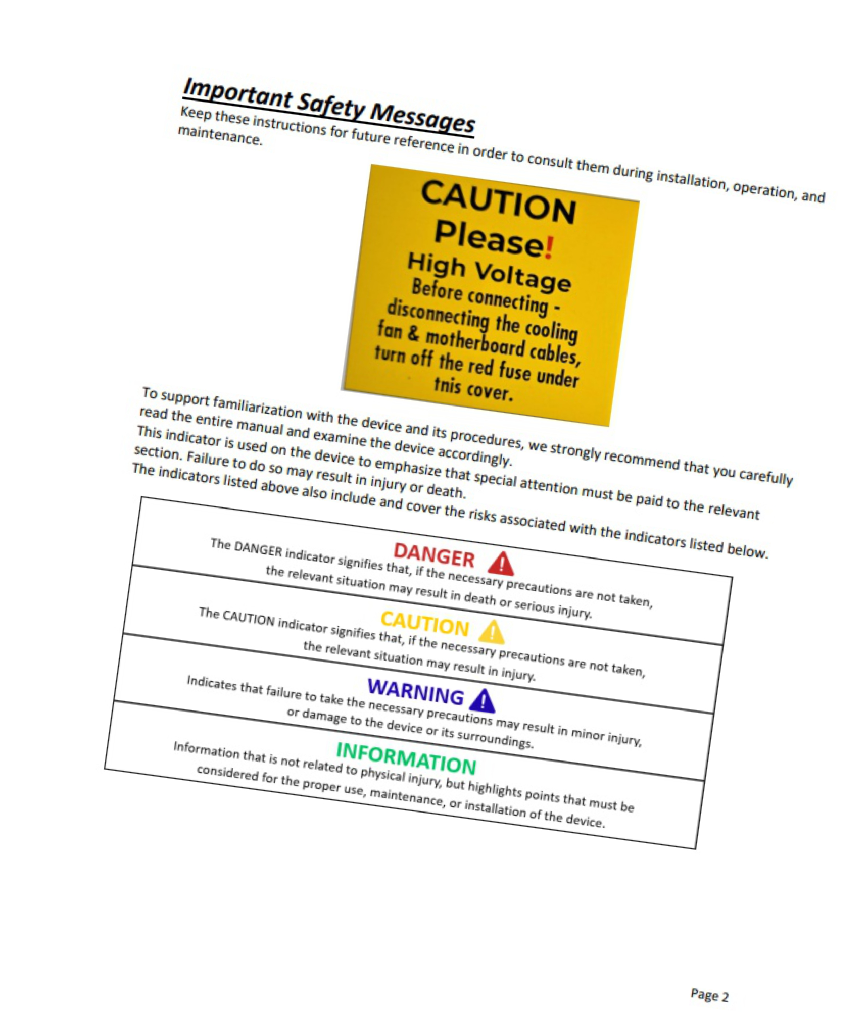 Installation and user guide documentation